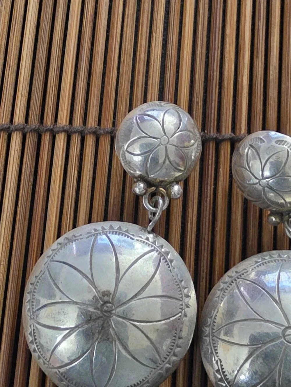 Sterling Silver Navajo Dangle Earrings (Vintage)